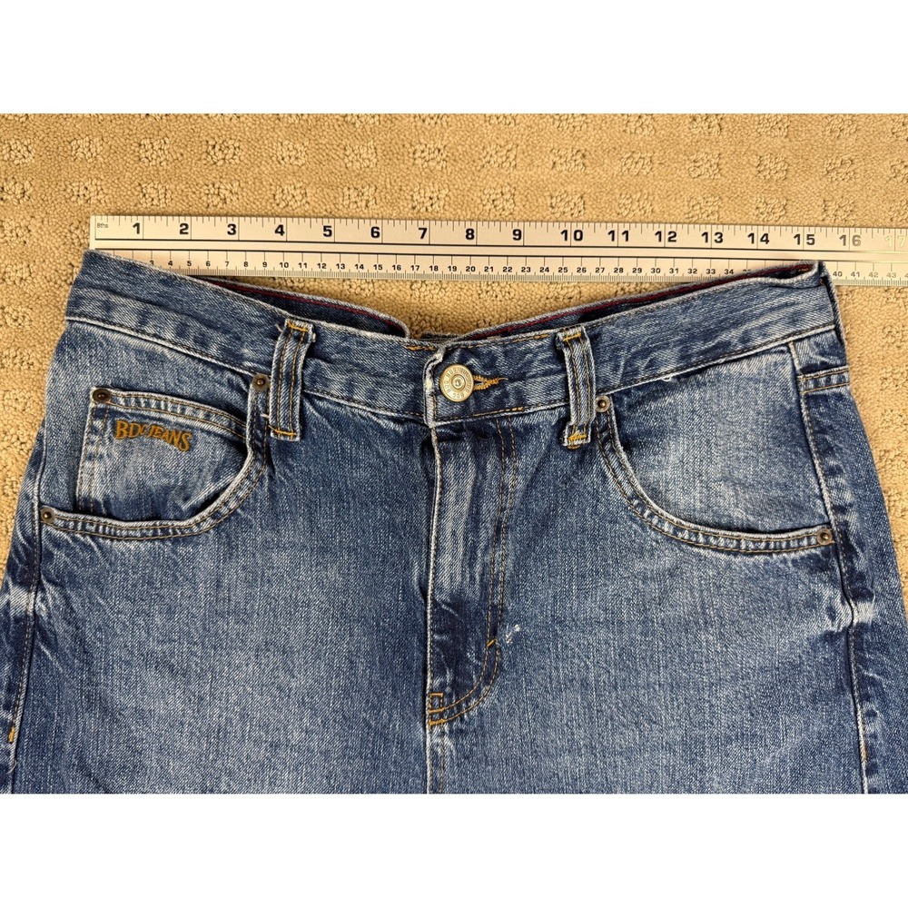 Women's BDG Urban Outfitters Barrel Distressed Size 31W (30x32) Blue Jeans #1381 - Picture 2 of 16